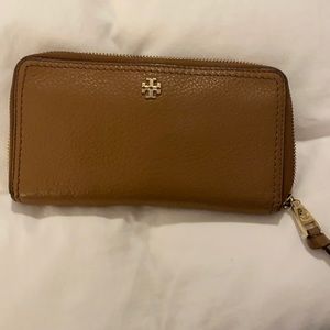 Tory Burch Leather Cognac Brown Wallet